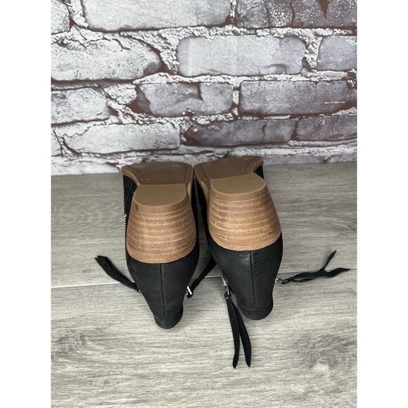 SAM EDELMAN Packer Black Nubuck Leather Zip Ankle Boots Women’s Sz 7.5M US/38EU - Picture 9 of 16